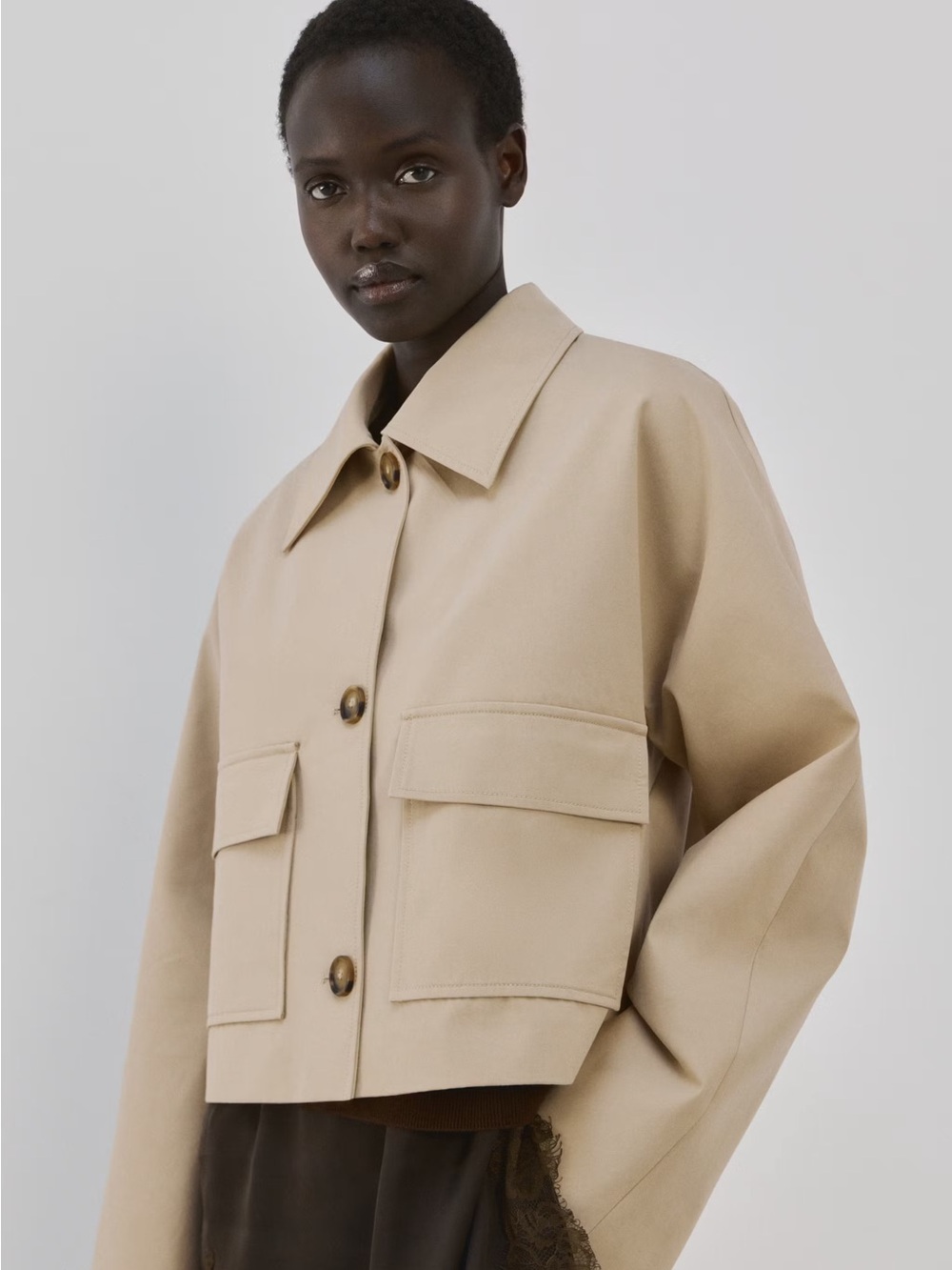 NWT (size XS) MANGO COTTON JACKET WITH POCKETS - Picture 2 of 7